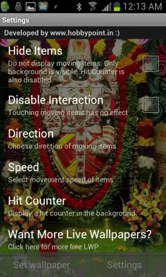 Tirupati Balaji LIve Wallpaper android App screenshot 0